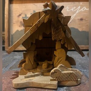 Bethlehem Hand-Carved Olive Wood Nativity Scene